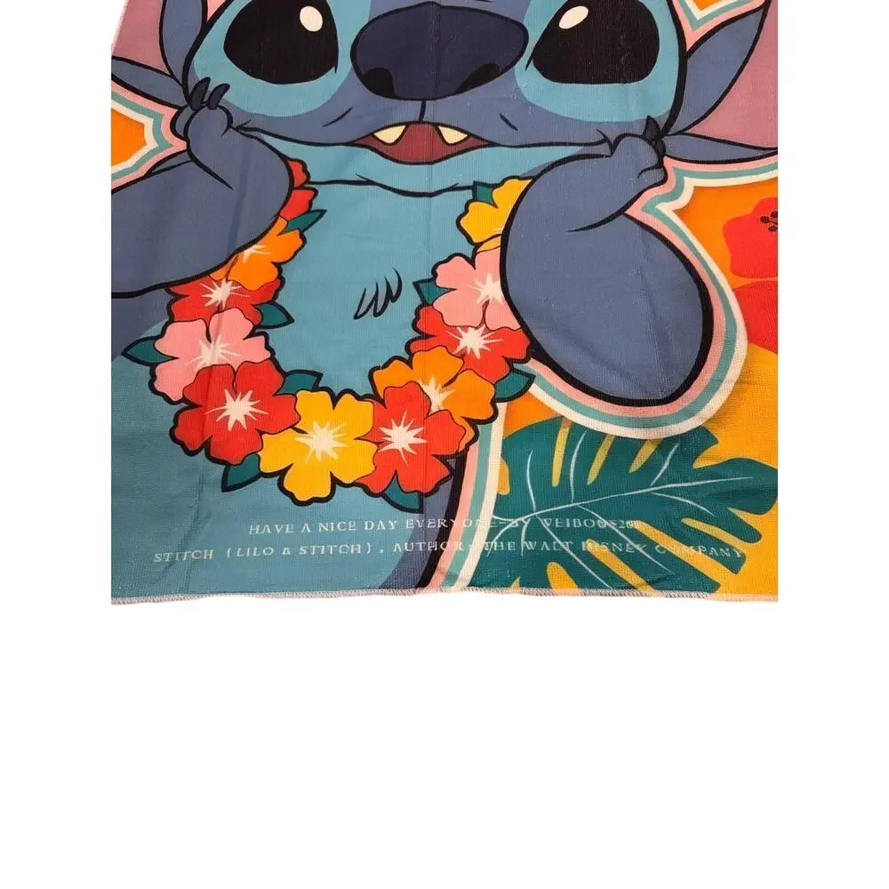 Stitch Hawaiian beach towel orange